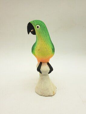 Wood Parrot Figurine